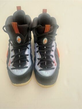 Nike Kids Black and Orange High-Top Sneakers